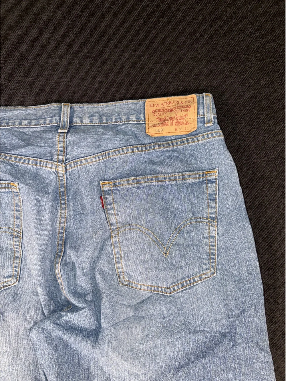 Levi's Loose Straight Light Wash Denim Jeans W36 L34